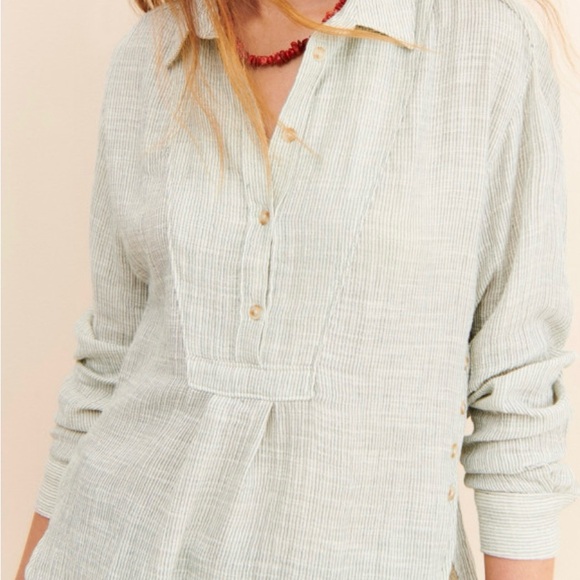 Anthropologie Collared Popover Shirt - Picture 6 of 7